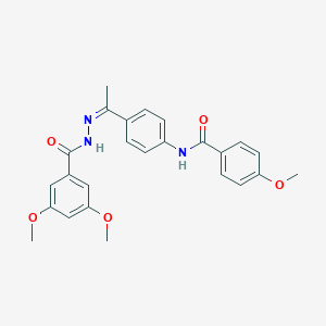 N-{4-[N-(3,5-dimethoxybenzoyl)ethanehydrazonoyl]phenyl}-4-methoxybenzamide