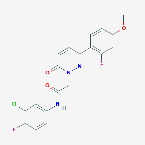 N-(3-chloro-4-fluorophenyl)-2-[3-(2-fluoro-4-methoxyphenyl)-6-oxopyridazin-1(6H)-yl]acetamide