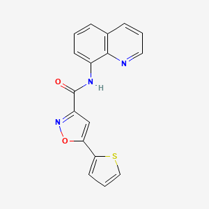 molecular formula C17H11N3O2S B4502249 N-(quinolin-8-yl)-5-(thiophen-2-yl)-1,2-oxazole-3-carboxamide 