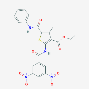 Ethyl 5-(anilinocarbonyl)-2-({3,5-bisnitrobenzoyl}amino)-4-methylthiophene-3-carboxylate