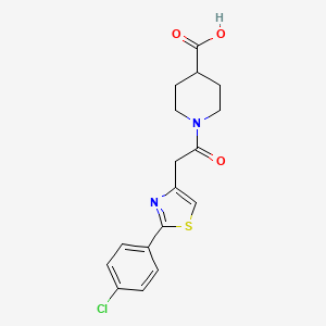 1-{[2-(4-Chlorophenyl)-1,3-thiazol-4-yl]acetyl}piperidine-4-carboxylic acid