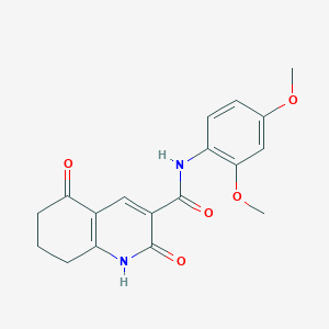 molecular formula C18H18N2O5 B4502274 N-(2,4-dimethoxyphenyl)-2,5-dioxo-1,2,5,6,7,8-hexahydroquinoline-3-carboxamide 