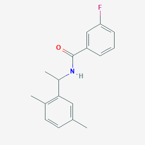 molecular formula C17H18FNO B450228 N-[1-(2,5-dimethylphenyl)ethyl]-3-fluorobenzamide 