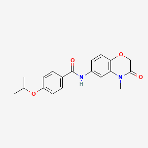 molecular formula C19H20N2O4 B4502298 4-isopropoxy-N-(4-methyl-3-oxo-3,4-dihydro-2H-1,4-benzoxazin-6-yl)benzamide 