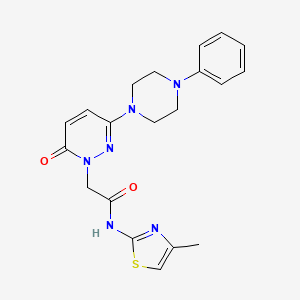 N-[(2Z)-4-methyl-1,3-thiazol-2(3H)-ylidene]-2-[6-oxo-3-(4-phenylpiperazin-1-yl)pyridazin-1(6H)-yl]acetamide