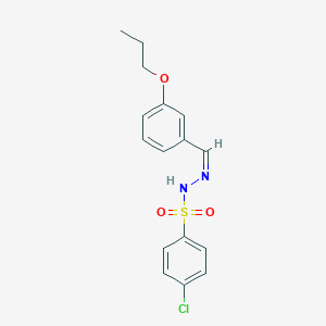 molecular formula C16H17ClN2O3S B450234 4-chloro-N'-(3-propoxybenzylidene)benzenesulfonohydrazide 
