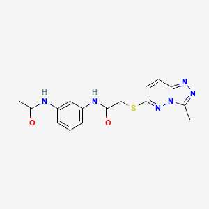 molecular formula C16H16N6O2S B4502350 N-[3-(乙酰氨基)苯基]-2-[(3-甲基[1,2,4]三唑并[4,3-b]哒嗪-6-基)硫代]乙酰胺 