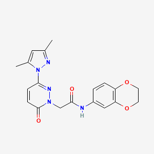 N-(2,3-dihydro-1,4-benzodioxin-6-yl)-2-[3-(3,5-dimethyl-1H-pyrazol-1-yl)-6-oxopyridazin-1(6H)-yl]acetamide