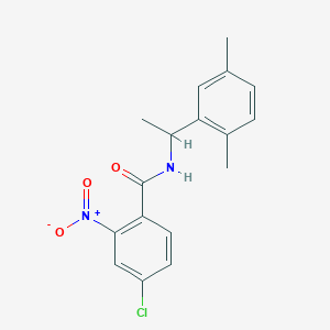 4-chloro-N-[1-(2,5-dimethylphenyl)ethyl]-2-nitrobenzamide