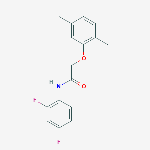 molecular formula C16H15F2NO2 B450239 N-(2,4-difluorophenyl)-2-(2,5-dimethylphenoxy)acetamide 