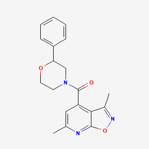 (3,6-Dimethylisoxazolo[5,4-b]pyridin-4-yl)(2-phenylmorpholino)methanone