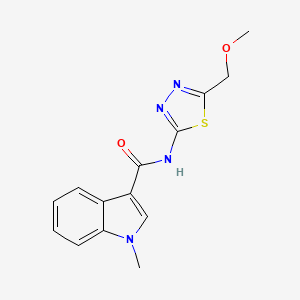 N-[(2E)-5-(methoxymethyl)-1,3,4-thiadiazol-2(3H)-ylidene]-1-methyl-1H-indole-3-carboxamide