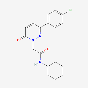 molecular formula C18H20ClN3O2 B4502428 2-[3-(4-氯苯基)-6-氧代-1(6H)-吡哒嗪基]-N-环己基乙酰胺 