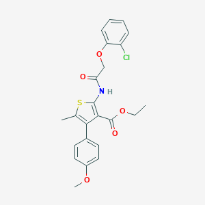 molecular formula C23H22ClNO5S B450247 Ethyl 2-{[(2-chlorophenoxy)acetyl]amino}-4-(4-methoxyphenyl)-5-methylthiophene-3-carboxylate 