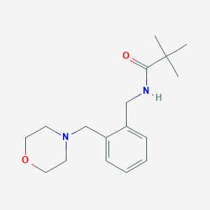 molecular formula C17H26N2O2 B4502480 2,2-dimethyl-N-[2-(4-morpholinylmethyl)benzyl]propanamide 