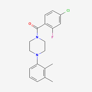 molecular formula C19H20ClFN2O B4502514 1-(4-chloro-2-fluorobenzoyl)-4-(2,3-dimethylphenyl)piperazine 