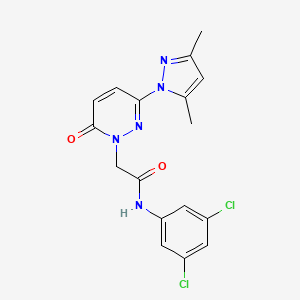 molecular formula C17H15Cl2N5O2 B4502529 N-(3,5-二氯苯基)-2-[3-(3,5-二甲基-1H-吡唑-1-基)-6-氧代-1(6H)-吡哒嗪基]乙酰胺 