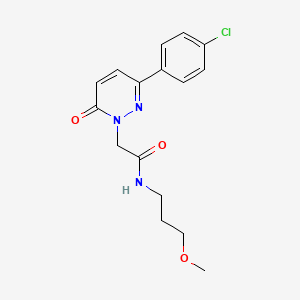 molecular formula C16H18ClN3O3 B4502531 2-[3-(4-chlorophenyl)-6-oxopyridazin-1(6H)-yl]-N-(3-methoxypropyl)acetamide 