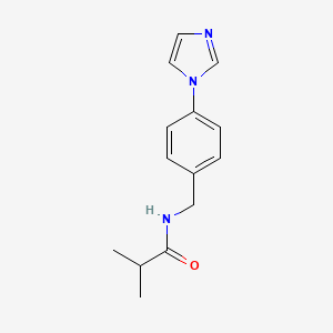 molecular formula C14H17N3O B4502544 N-[4-(1H-咪唑-1-基)苄基]-2-甲基丙酰胺 