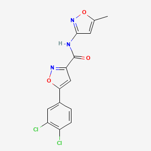 molecular formula C14H9Cl2N3O3 B4502546 5-(3,4-二氯苯基)-N-(5-甲基-3-异恶唑基)-3-异恶唑甲酰胺 