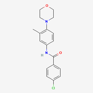 4-chloro-N-[3-methyl-4-(4-morpholinyl)phenyl]benzamide