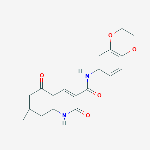 N-(2,3-dihydro-1,4-benzodioxin-6-yl)-7,7-dimethyl-2,5-dioxo-1,2,5,6,7,8-hexahydroquinoline-3-carboxamide