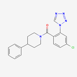 molecular formula C19H18ClN5O B4502585 1-[4-氯-2-(1H-四唑-1-基)苯甲酰]-4-苯基哌啶 