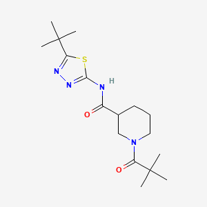 molecular formula C17H28N4O2S B4502589 N-(5-tert-butyl-1,3,4-thiadiazol-2-yl)-1-(2,2-dimethylpropanoyl)piperidine-3-carboxamide CAS No. 1158422-56-0