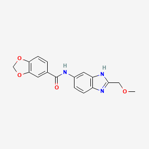 N-[2-(methoxymethyl)-1H-benzimidazol-5-yl]-1,3-benzodioxole-5-carboxamide