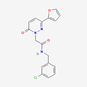 molecular formula C17H14ClN3O3 B4502608 N-(3-chlorobenzyl)-2-(3-(furan-2-yl)-6-oxopyridazin-1(6H)-yl)acetamide 