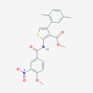 Methyl 4-(2,5-dimethylphenyl)-2-({3-nitro-4-methoxybenzoyl}amino)-3-thiophenecarboxylate