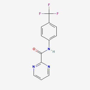 molecular formula C12H8F3N3O B4502621 N-[4-(三氟甲基)苯基]-2-嘧啶甲酰胺 