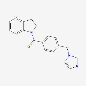 molecular formula C19H17N3O B4502627 1-[4-(1H-imidazol-1-ylmethyl)benzoyl]indoline 