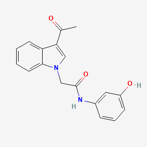 molecular formula C18H16N2O3 B4502650 2-(3-acetyl-1H-indol-1-yl)-N-(3-hydroxyphenyl)acetamide 