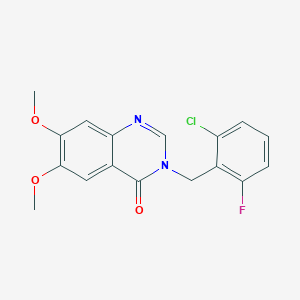 3-(2-chloro-6-fluorobenzyl)-6,7-dimethoxyquinazolin-4(3H)-one