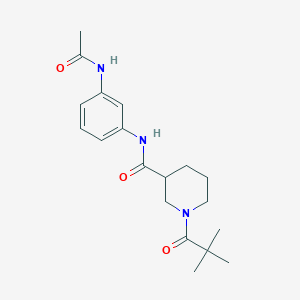 N-[3-(acetylamino)phenyl]-1-(2,2-dimethylpropanoyl)piperidine-3-carboxamide