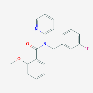 molecular formula C20H17FN2O2 B4502681 N-[(3-FLUOROPHENYL)METHYL]-2-METHOXY-N-(PYRIDIN-2-YL)BENZAMIDE 