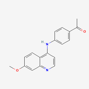 1-[4-[(7-Methoxyquinolin-4-yl)amino]phenyl]ethanone