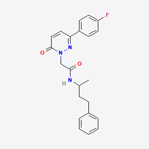 molecular formula C22H22FN3O2 B4502699 2-(3-(4-fluorophenyl)-6-oxopyridazin-1(6H)-yl)-N-(4-phenylbutan-2-yl)acetamide 