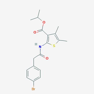 Isopropyl 2-{[(4-bromophenyl)acetyl]amino}-4,5-dimethyl-3-thiophenecarboxylate