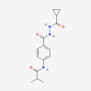 N-(4-{[2-(cyclopropylcarbonyl)hydrazino]carbonyl}phenyl)-2-methylpropanamide