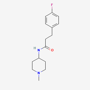 3-(4-fluorophenyl)-N-(1-methyl-4-piperidinyl)propanamide