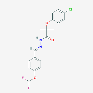 2-(4-chlorophenoxy)-N'-[4-(difluoromethoxy)benzylidene]-2-methylpropanohydrazide