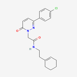 molecular formula C20H22ClN3O2 B4502722 2-[3-(4-氯苯基)-6-氧代-1(6H)-嘧啶并二嗪基]-N-[2-(1-环己烯-1-基)乙基]乙酰胺 