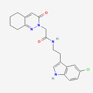 molecular formula C20H21ClN4O2 B4502734 N-[2-(5-chloro-1H-indol-3-yl)ethyl]-2-(3-oxo-5,6,7,8-tetrahydrocinnolin-2(3H)-yl)acetamide 