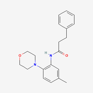 molecular formula C20H24N2O2 B4502735 N-(5-methyl-2-morpholin-4-ylphenyl)-3-phenylpropanamide 