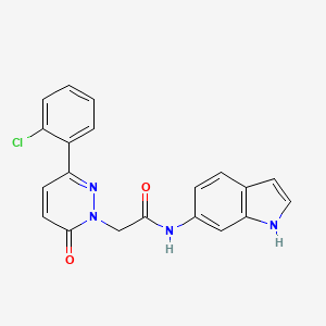 molecular formula C20H15ClN4O2 B4502739 2-[3-(2-chlorophenyl)-6-oxopyridazin-1(6H)-yl]-N-(1H-indol-6-yl)acetamide 