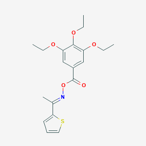molecular formula C19H23NO5S B450274 1-(2-thienyl)ethanone O-(3,4,5-triethoxybenzoyl)oxime 