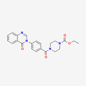 ethyl 4-{[4-(4-oxoquinazolin-3(4H)-yl)phenyl]carbonyl}piperazine-1-carboxylate