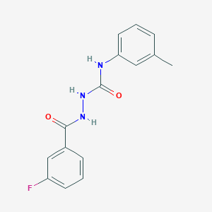 molecular formula C15H14FN3O2 B450277 2-(3-fluorobenzoyl)-N-(3-methylphenyl)hydrazinecarboxamide 